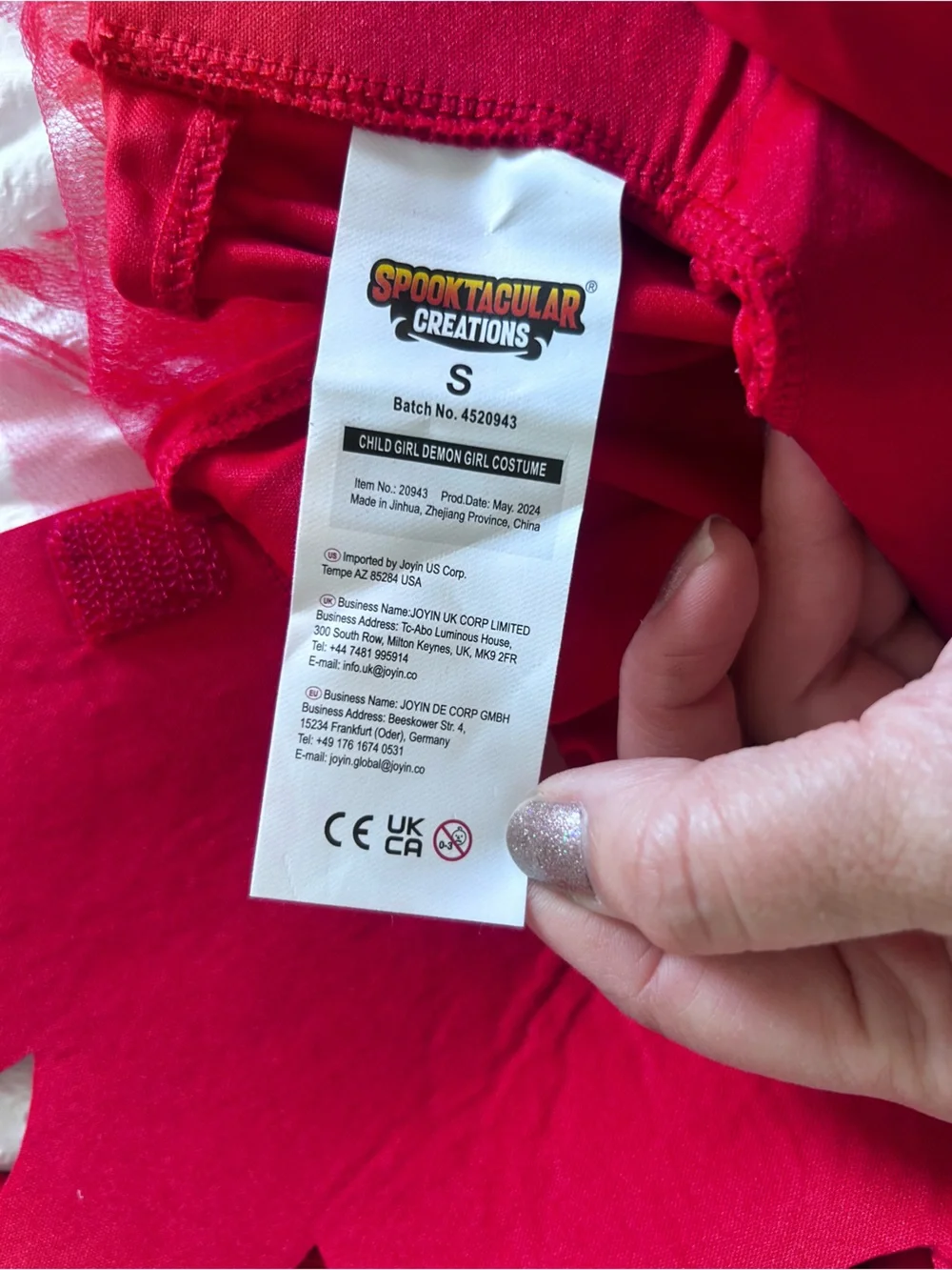 Spooktacular Creations Devil Demon Halloween Costume Size Small Youth